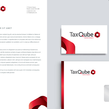 Set of stationery created and designed for new accountants company